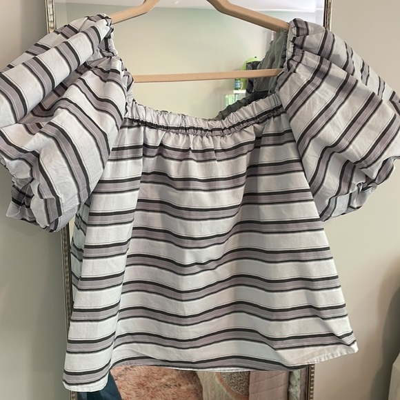 1 State Puff Sleeve Striped Top - Picture 4 of 8
